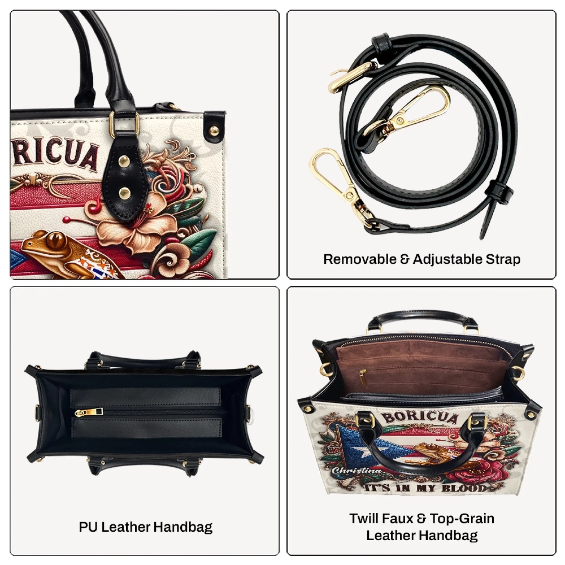 Custom Abuela Leather Handbag