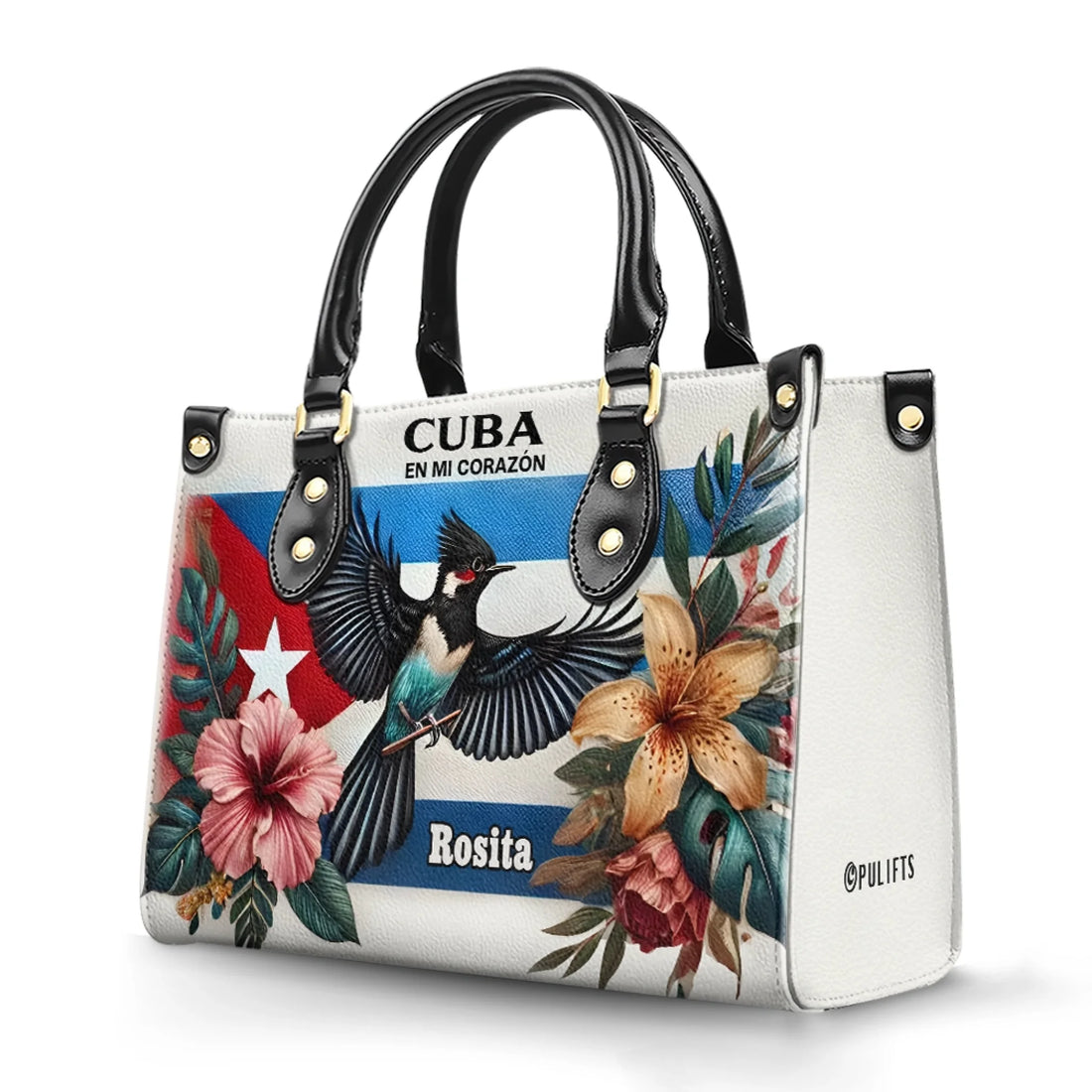 Cuba En Mi Corazón Personalized Leather Handbag