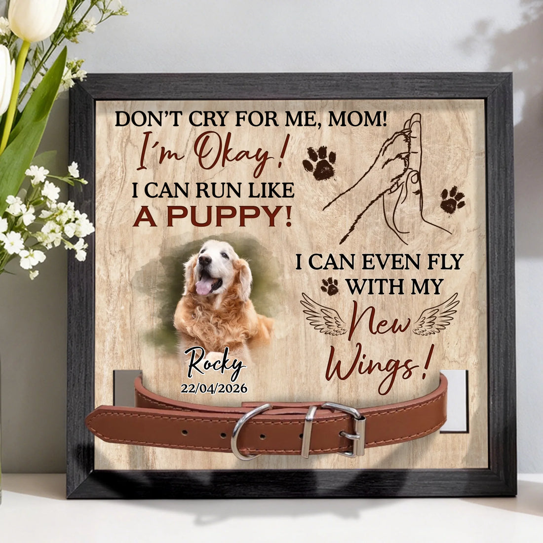 Don't Cry For Me - Personalized Pet Memorial Sign