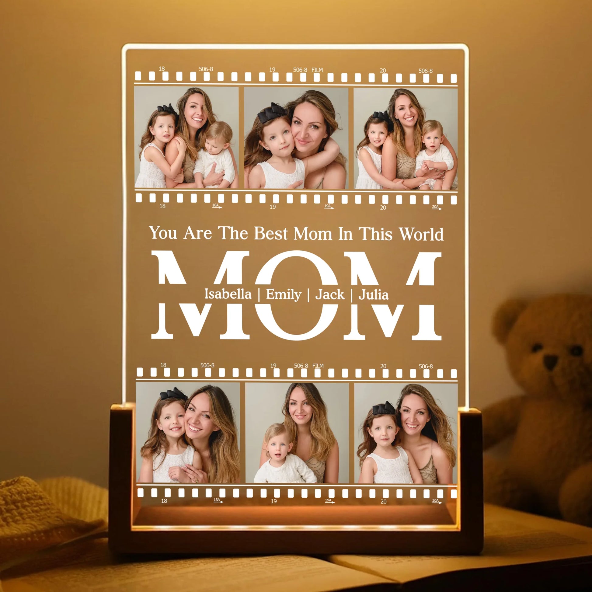 The Best Mom Personalized Acrylic Night Light Gift For Mom