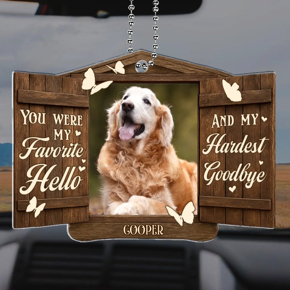 My Favorite Hello - Personalized Car Plastic Hanging Ornament