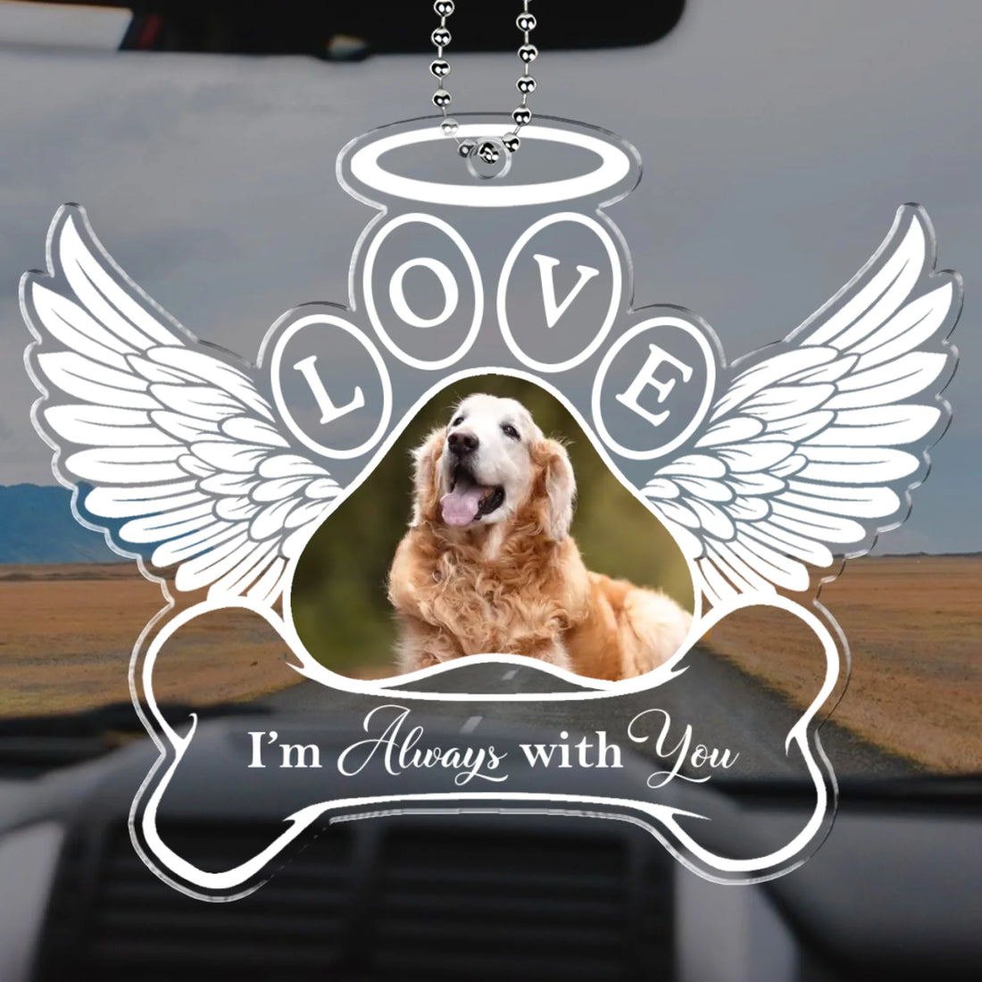 Always With You - Personalized Car Plastic Hanging Ornament