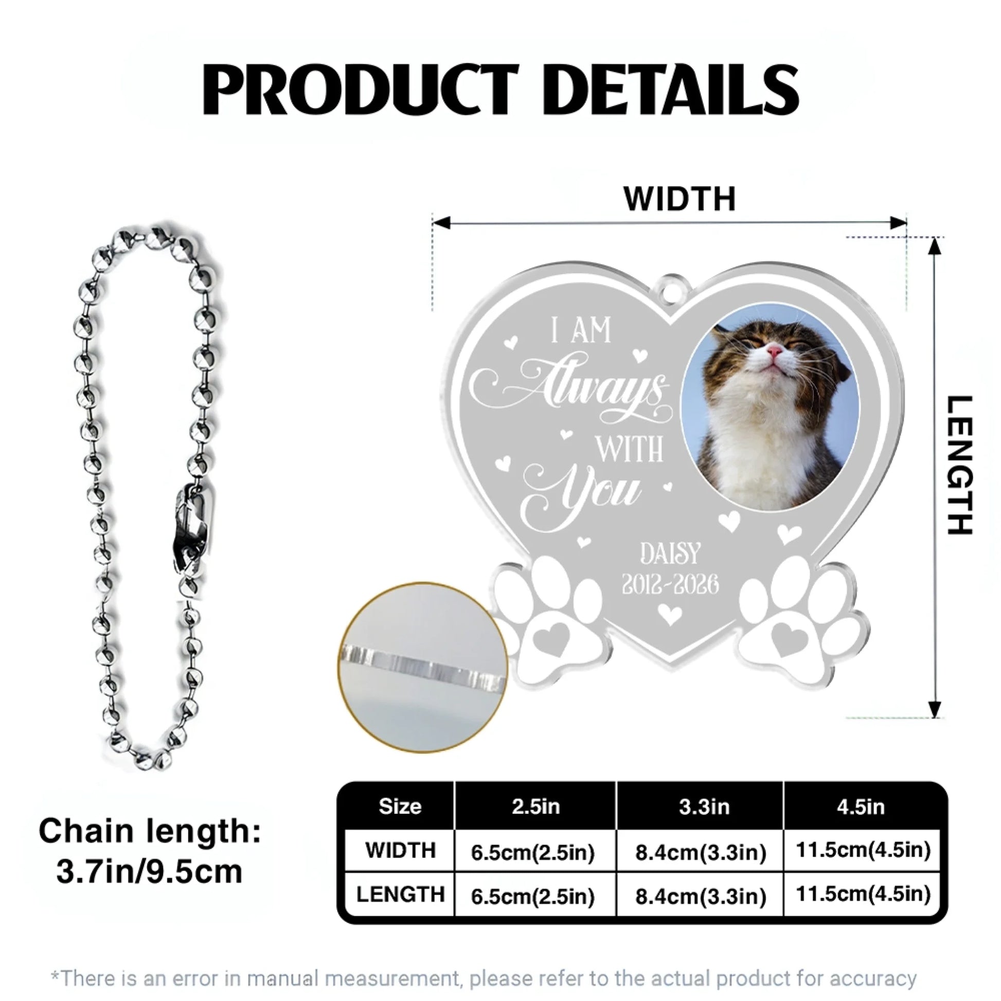 Pet memorial ornament product details and customization guide