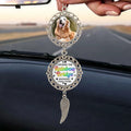 Pet loss memorial keepsake ornament with custom photo and angel wing charm