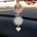Pet loss memorial keepsake ornament with custom photo and angel wing charm