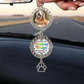 Pet loss memorial keepsake ornament with custom photo and angel wing charm