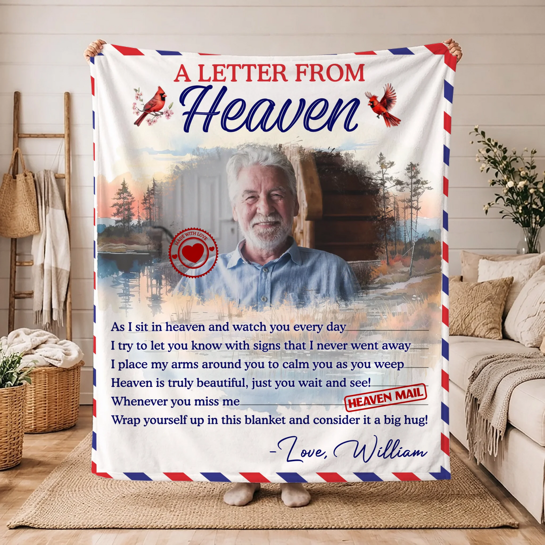 From Heaven - Personalized Sherpa Blanket