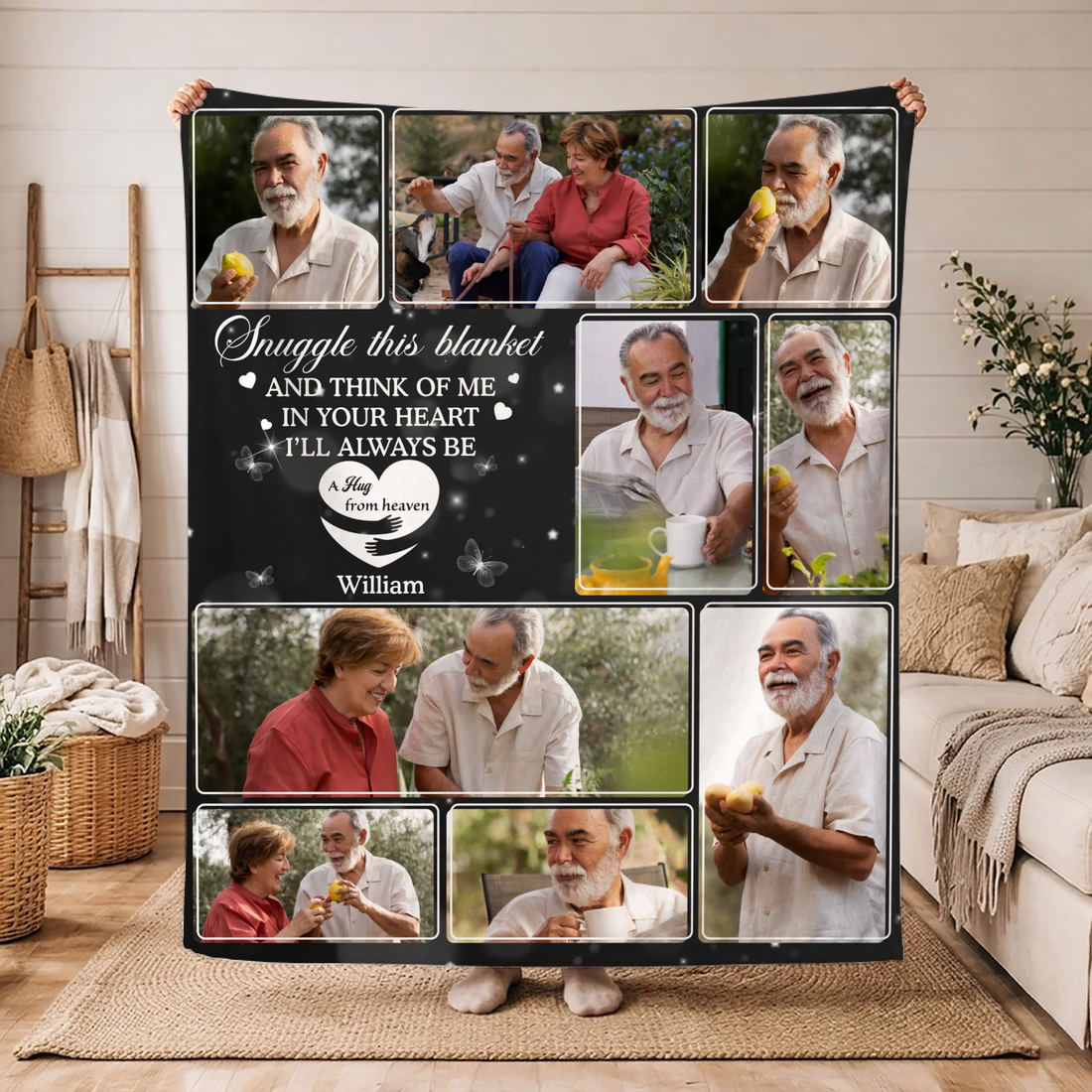 Think Of Me - Personalized Sherpa Blanket
