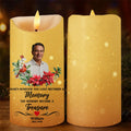 Personalized memorial LED candle with custom photo