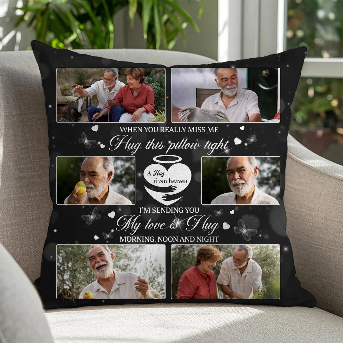 My Love & Hug - Personalized Throw Pillow