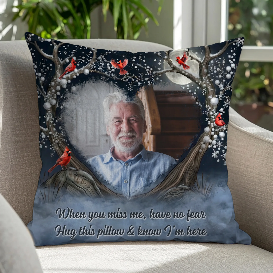 When You Miss Me - Personalized Throw Pillow