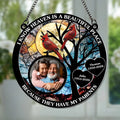 Personalized memorial cardinal suncatcher with custom photo and name
