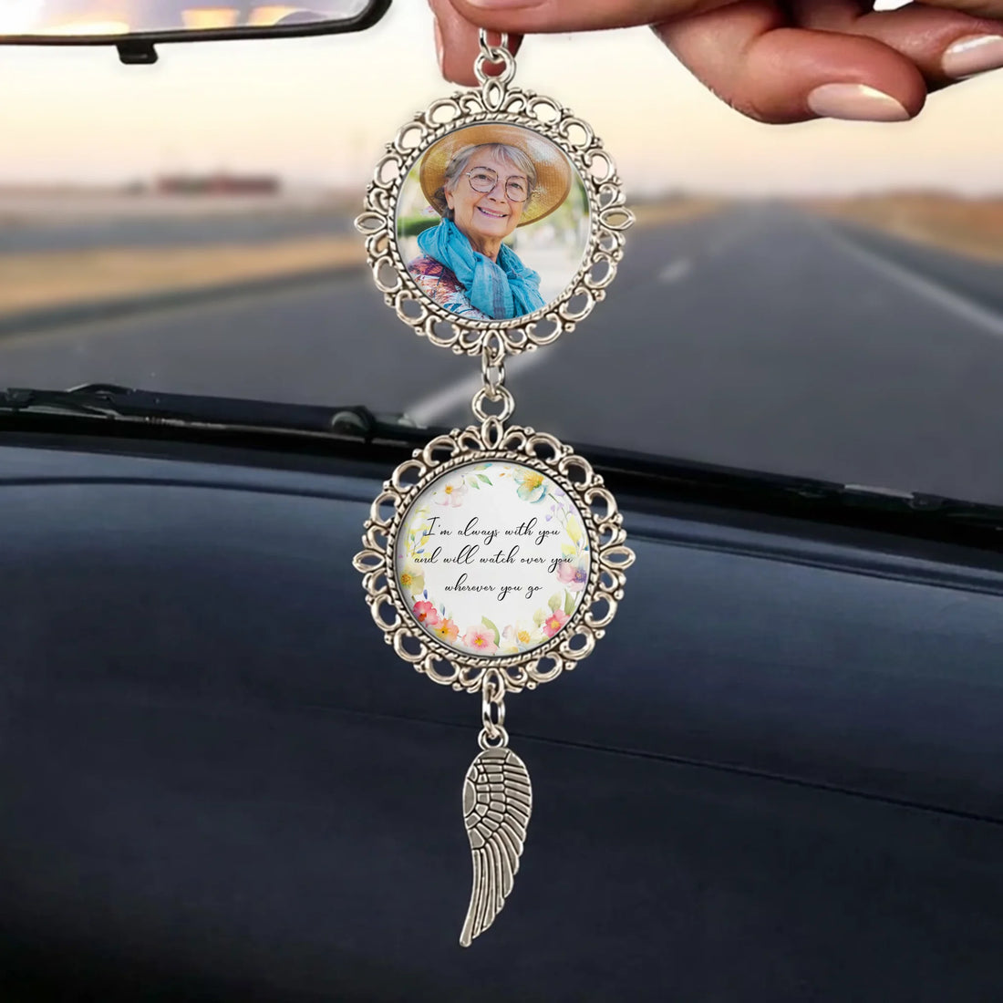 Always With You - Personalized Photo Charm Car Ornament