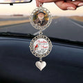 Memorial ornament featuring angel wing pendant and remembrance quote