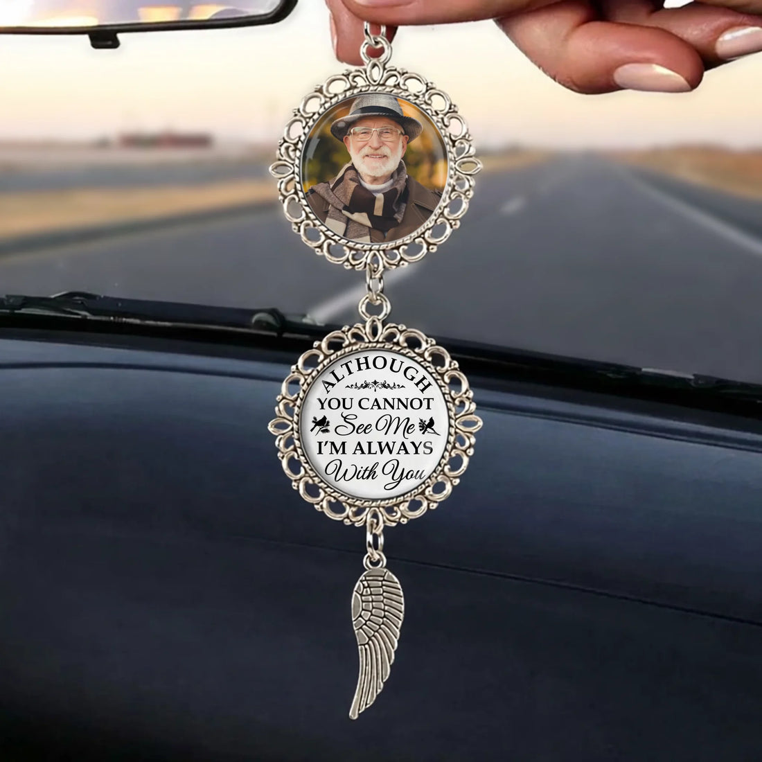 Always With You - Personalized Photo Charm Car Ornament
