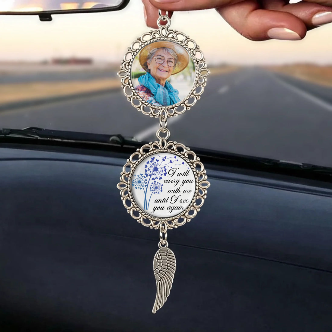 I'll Carry You - Personalized Photo Charm Car Ornament