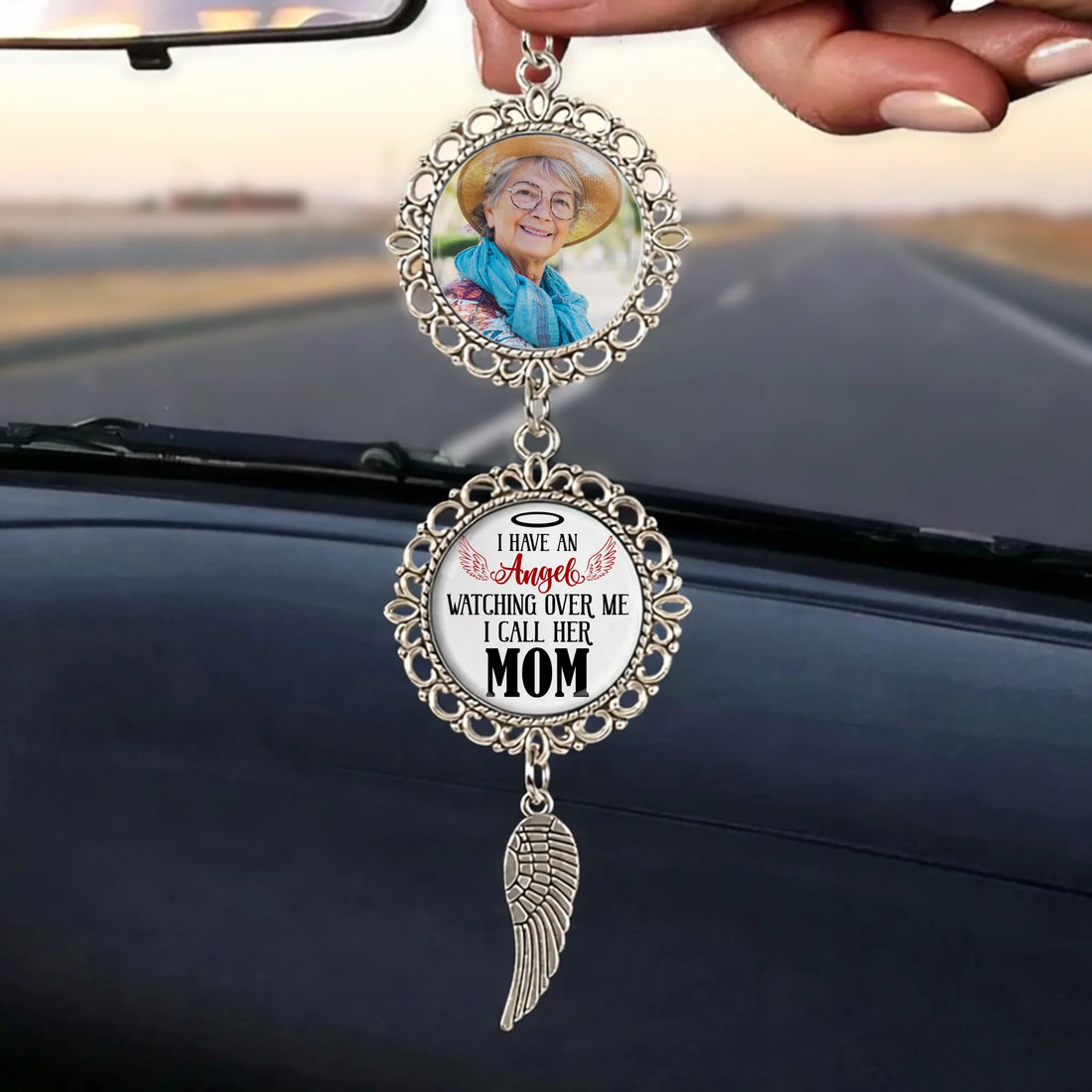 I Have An Angel - Personalized Photo Charm Car Ornament