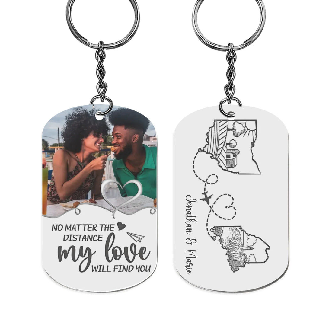 My Love Will Find You - Personalized Aluminium Keychain