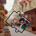 Engagement keepsake acrylic keychain with personalized photo