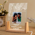 Personalized Couple Night Light With Engagement Photo