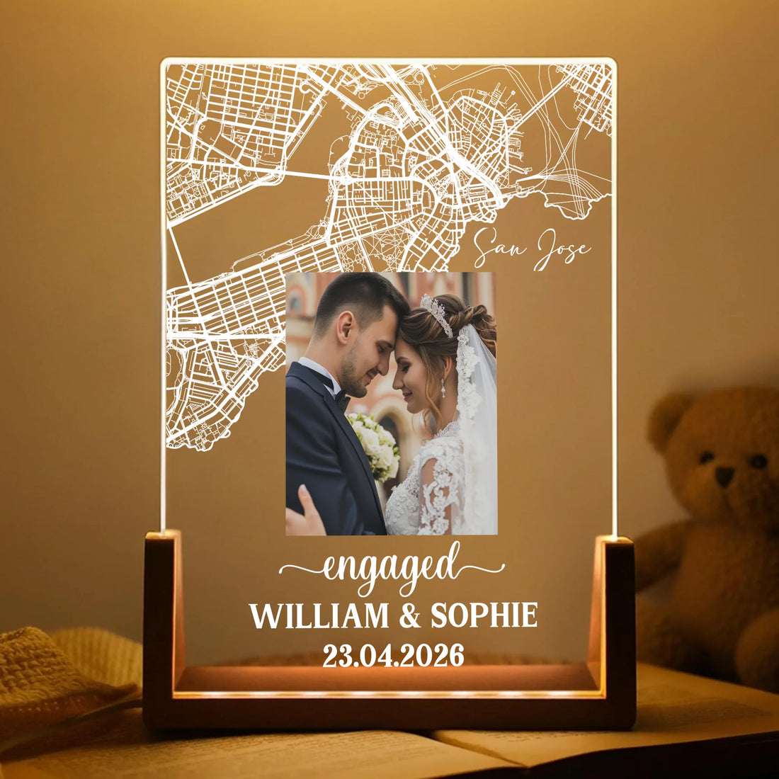 Engaged - Personalized Acrylic Night Light