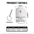 Personalized Aluminium Keychain Size Chart And Product Details