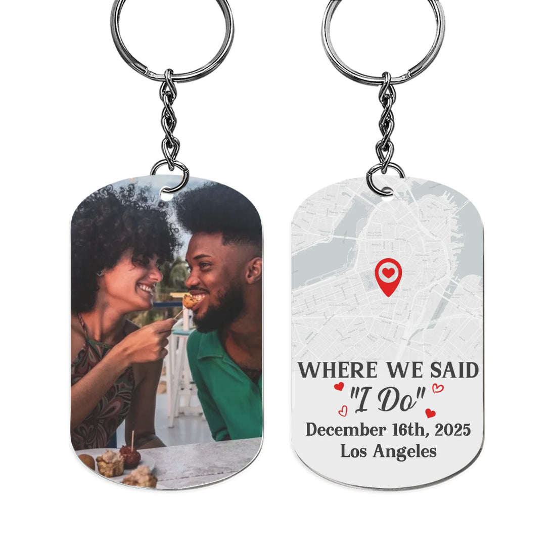 Where We Said "I Do" - Personalized Aluminium Keychain