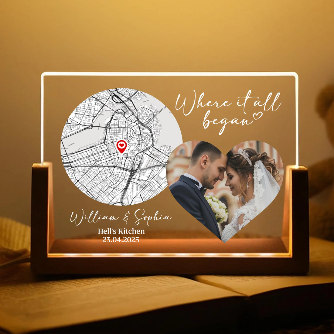 Where It All Began - Personalized Acrylic Night Light