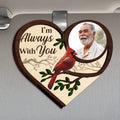 Always With You personalized memorial wooden car visor clip with custom photo