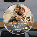 We Became Mr And Mrs Personalized Glass Car Hanger With Custom Photo