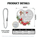 Personalized acrylic memorial car hanger product details and size guide