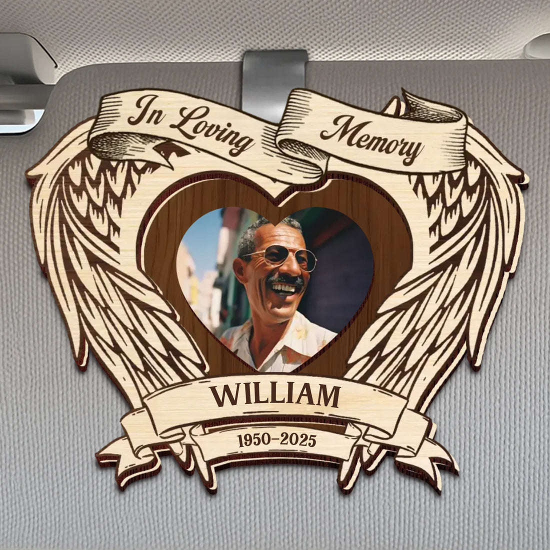 In Loving Memory - Personalized Car Visor Clip