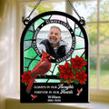 Personalized memorial cardinal suncatcher with photo