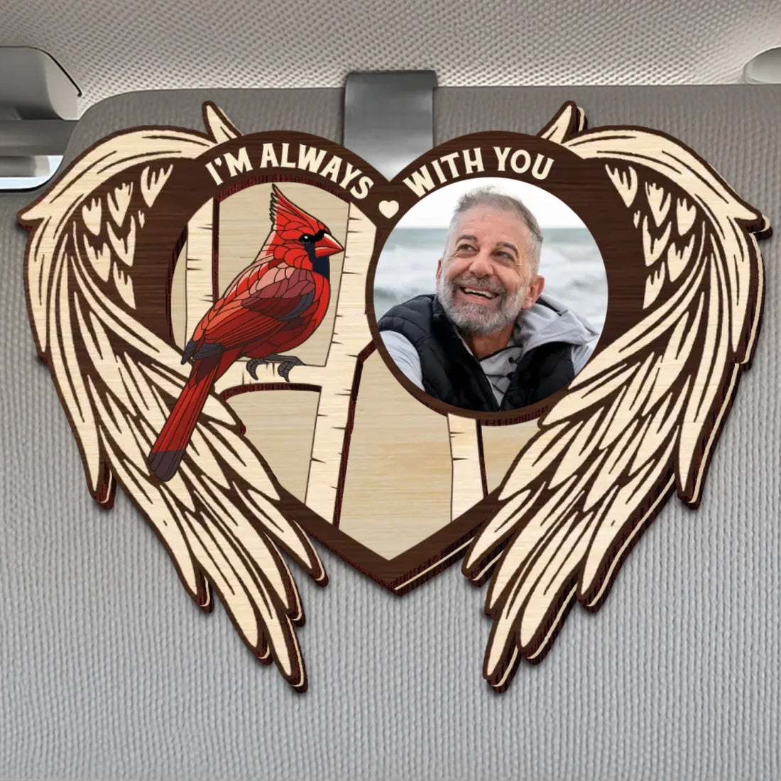 Always With You - Personalized Car Visor Clip