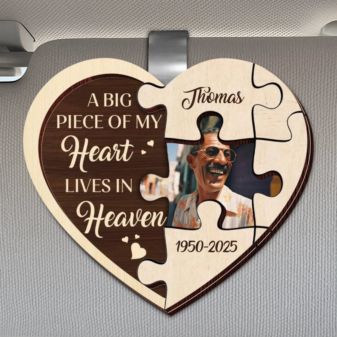 A Piece Of My Heart - Personalized Car Visor Clip
