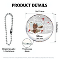 Forever In My Heart glass car hanger size chart and product details