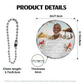 Memorial glass car hanger size chart and product details