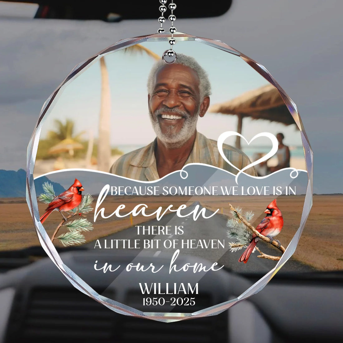 Someone We Love - Personalized Glass Car Hanger