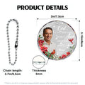 Glass memorial car hanger size chart and product specifications