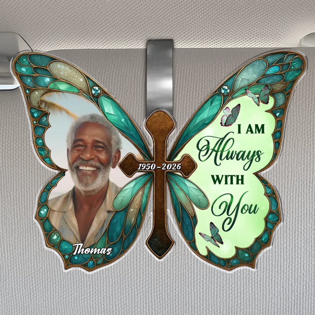 Always With You - Personalized Car Visor Clip