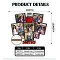 Personalized car visor clip size chart and product details