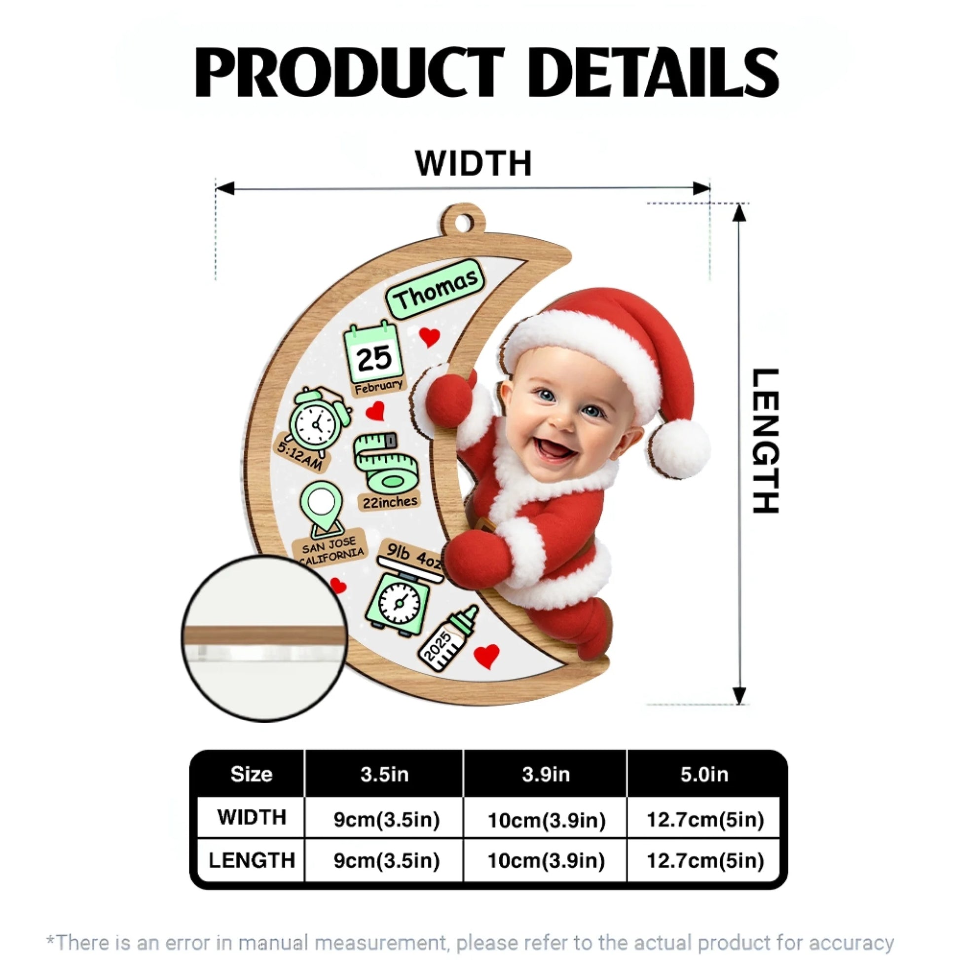 Custom Baby Christmas Ornament Product Details And Personalization Guide