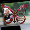 Personalized memorial butterfly car hanger with photo
