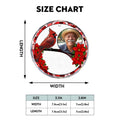 Memorial glass ornament size chart and product specifications