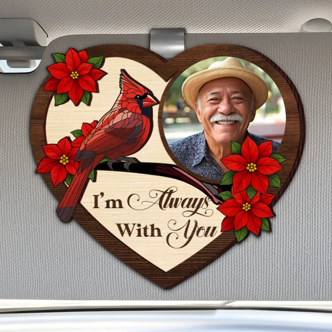 Always With You - Personalized Car Visor Clip