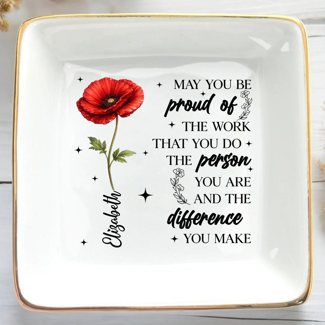 Difference You Make - Personalized Ceramic Ring Dish