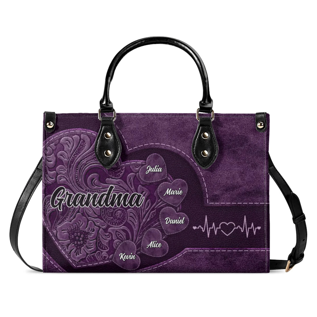 Grandma's Little Sweethearts - Personalized Leather Handbag