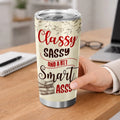 Custom Name Stainless Steel Book Lover Tumbler