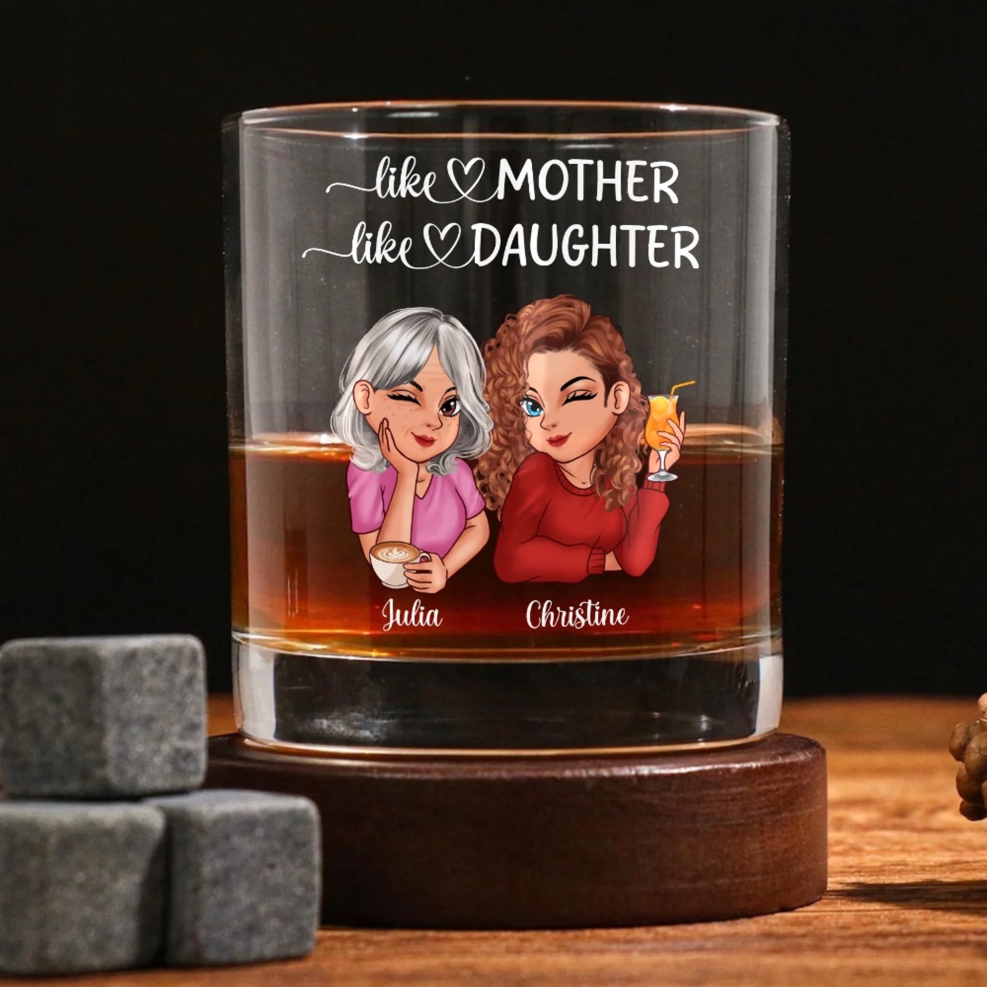 Personalized Mother's Day Whiskey Glass Gift