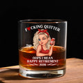 Personalized F*cking Quitter Retirement Whiskey Glass
